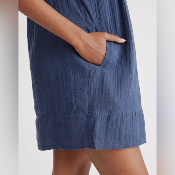 Quince 100% Organic Cotton Gauze Sleeveless Swing Dress - Picture 2 of 8